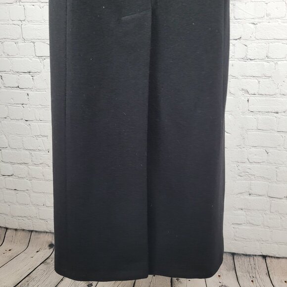 VTG Steve By Searle Black Italian Wool Fox Fur Trim Hooded Coat USA Made Size 6 - Picture 14 of 16